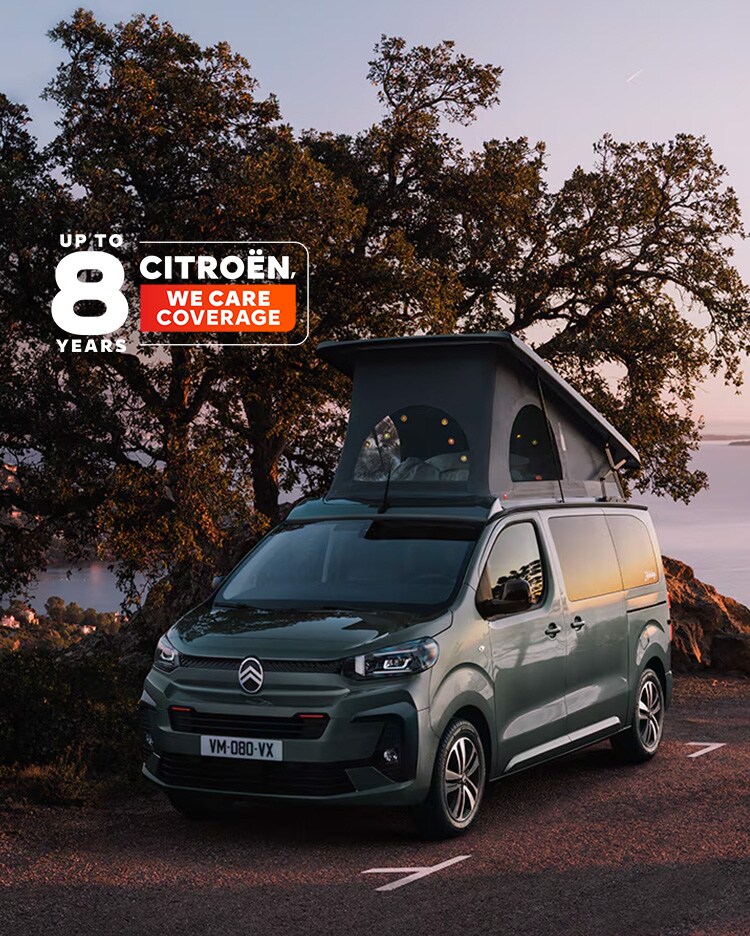 Citroën Holidays parke dinf front of the sea